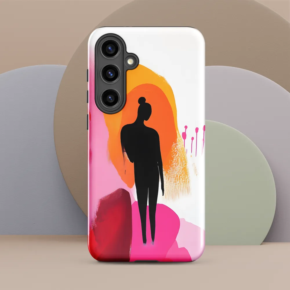 Silhouette in Colorful Abstraction