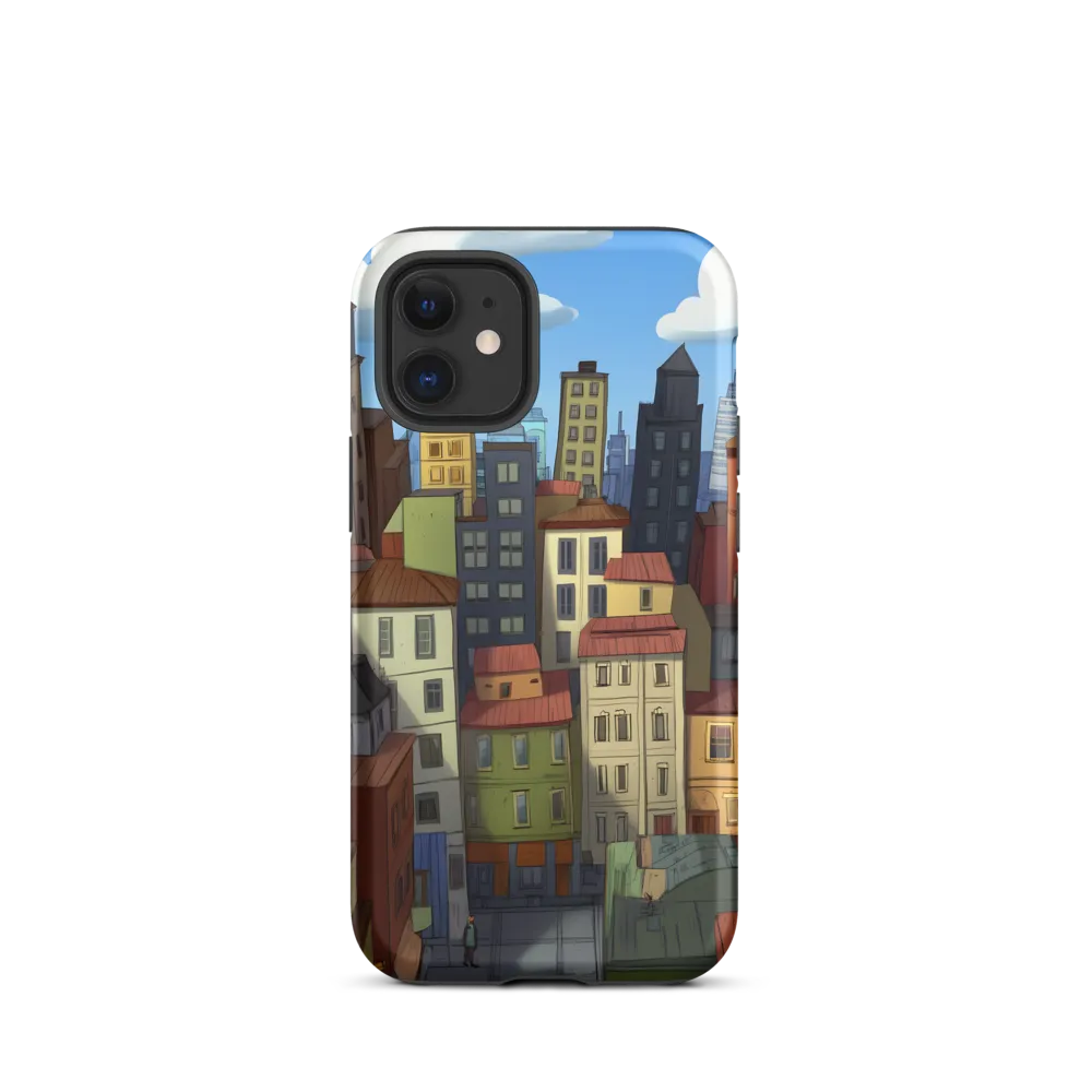 Urban Symphony: A Colorful Cityscape | Phone Case |  12 mini | Tough Case | Matte