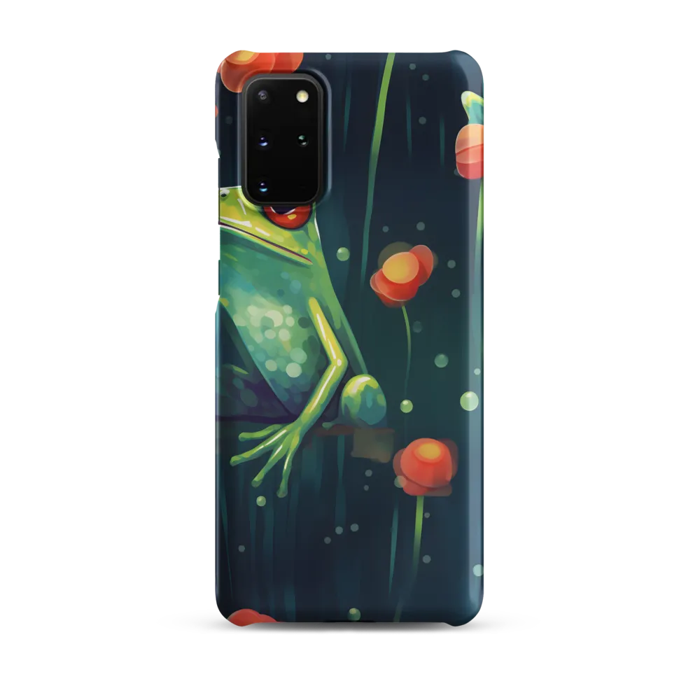 Playful Frogs in a Lush Pond