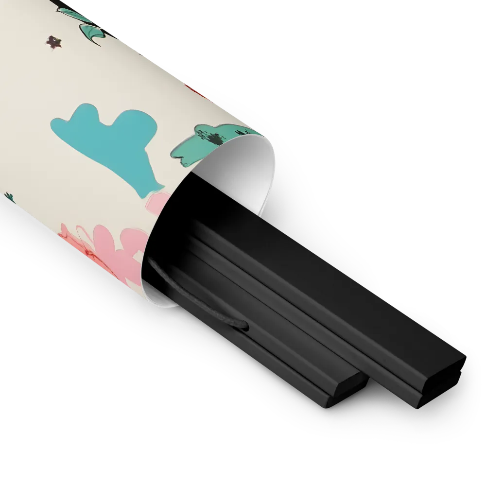 Whimsical Garden Reverie | Poster With Black Wood Hanger | 14″×14″