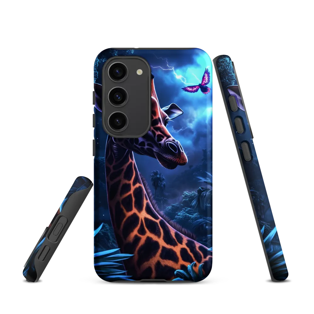 Mystical Giraffe in Twilight Jungle
