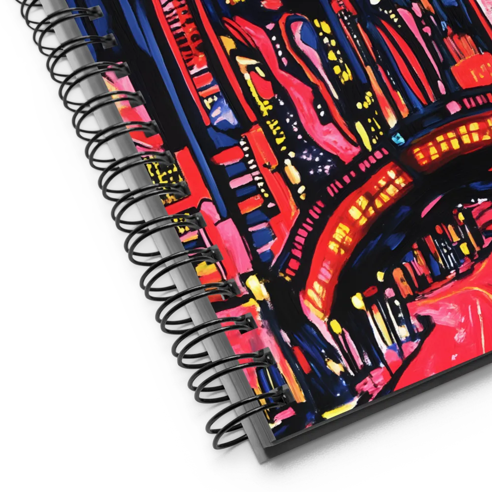 Night Lights: A Vibrant Urban Odyssey | Spiral Notebook