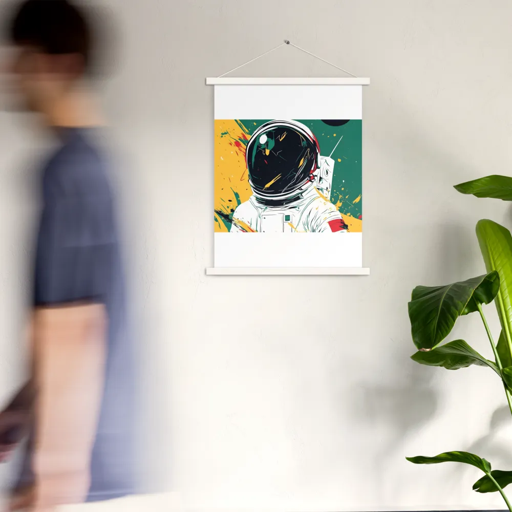 Galactic Explorer: A Modern Odyssey | Poster With White Wood Hanger | 18″×24″