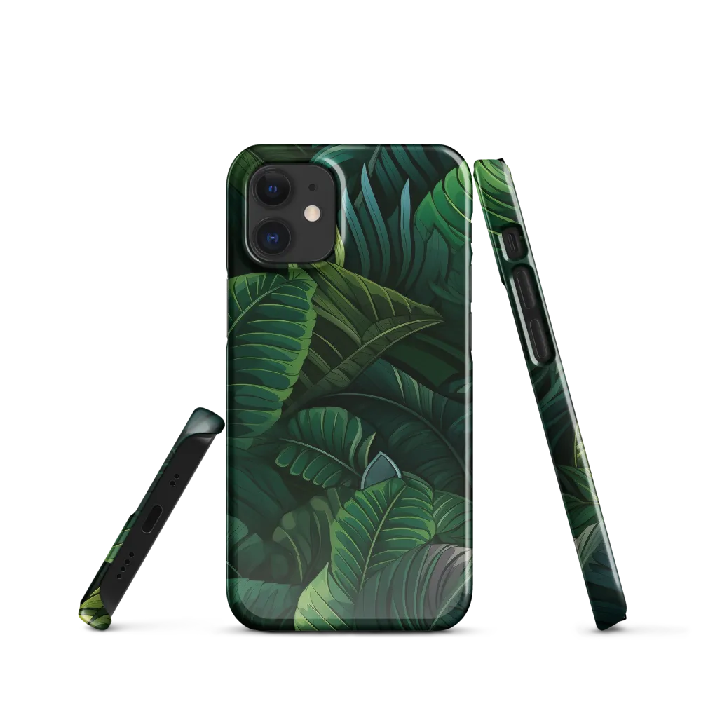 Lush Canopy: A Tropical Foliage Study | Phone Case |  12 Mini | Snap Case | Glossy