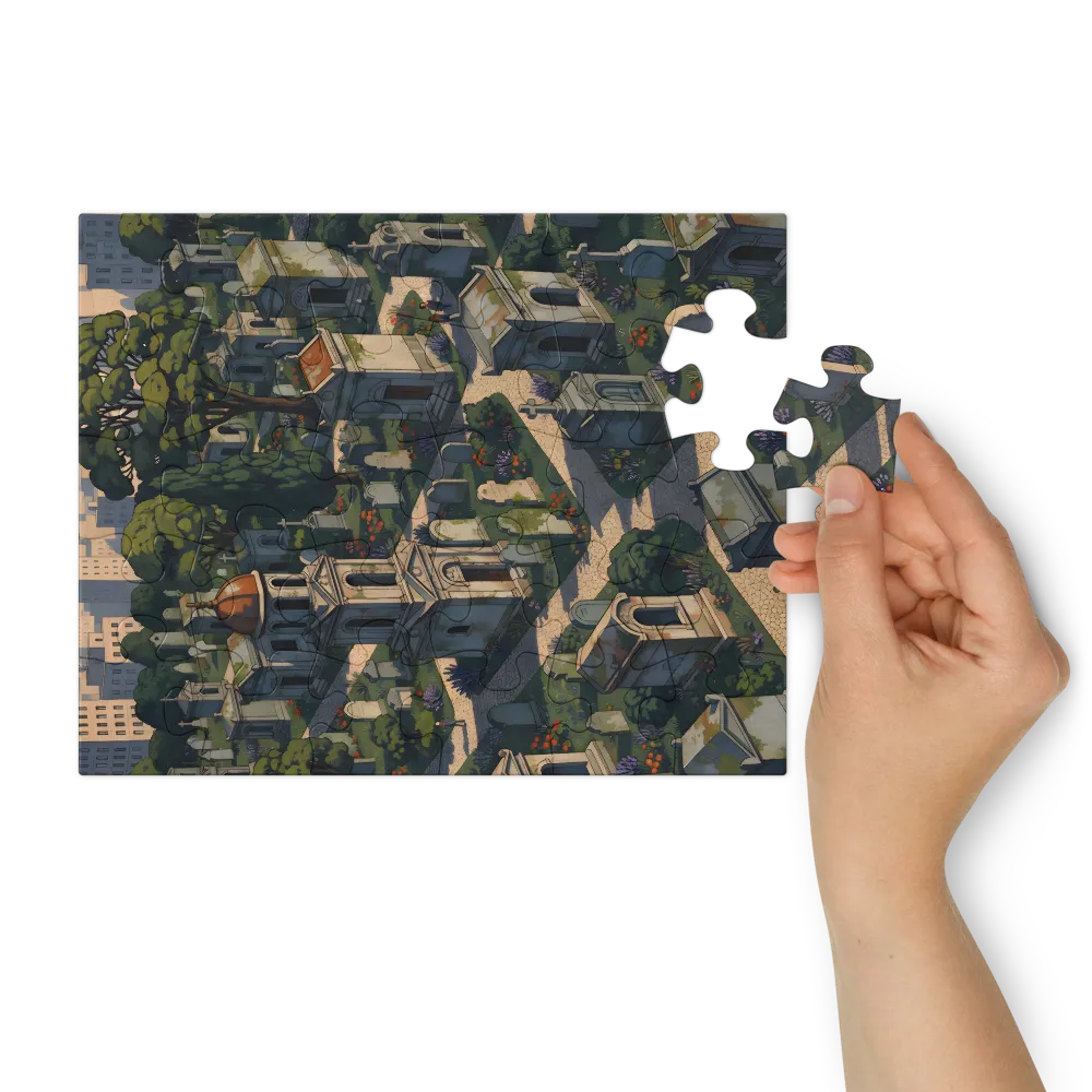 Urban Cemetery 
 Jigsaw Puzzle in Tin Box