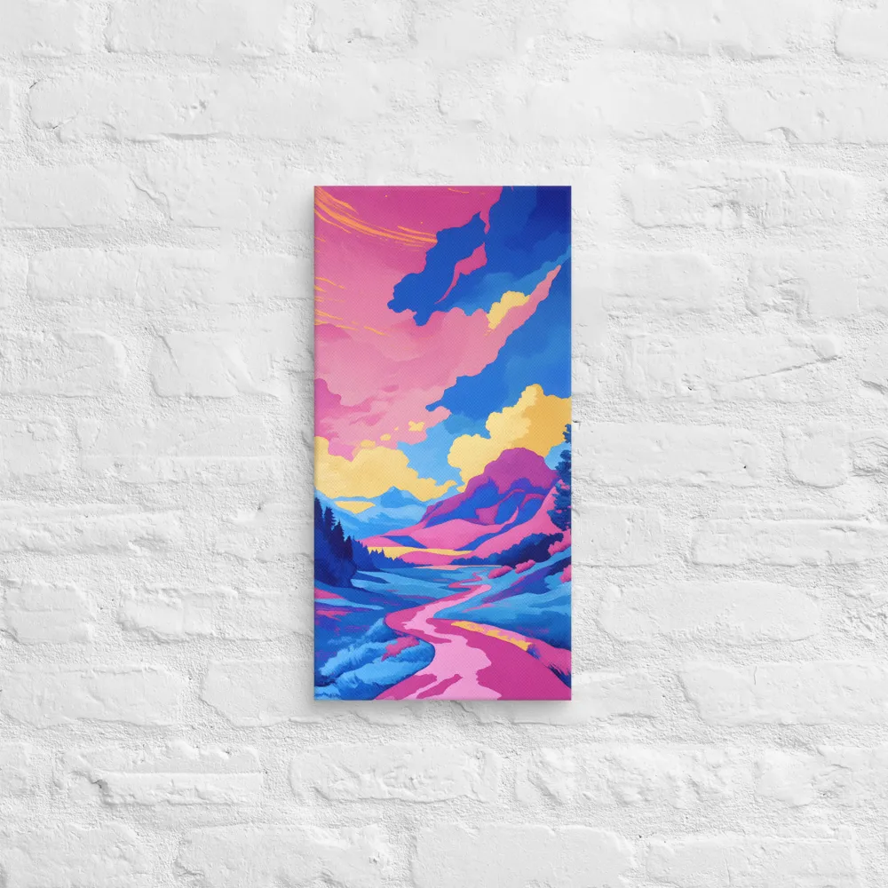 Dreamscape: The Serene River | Canvas | 10″×20″