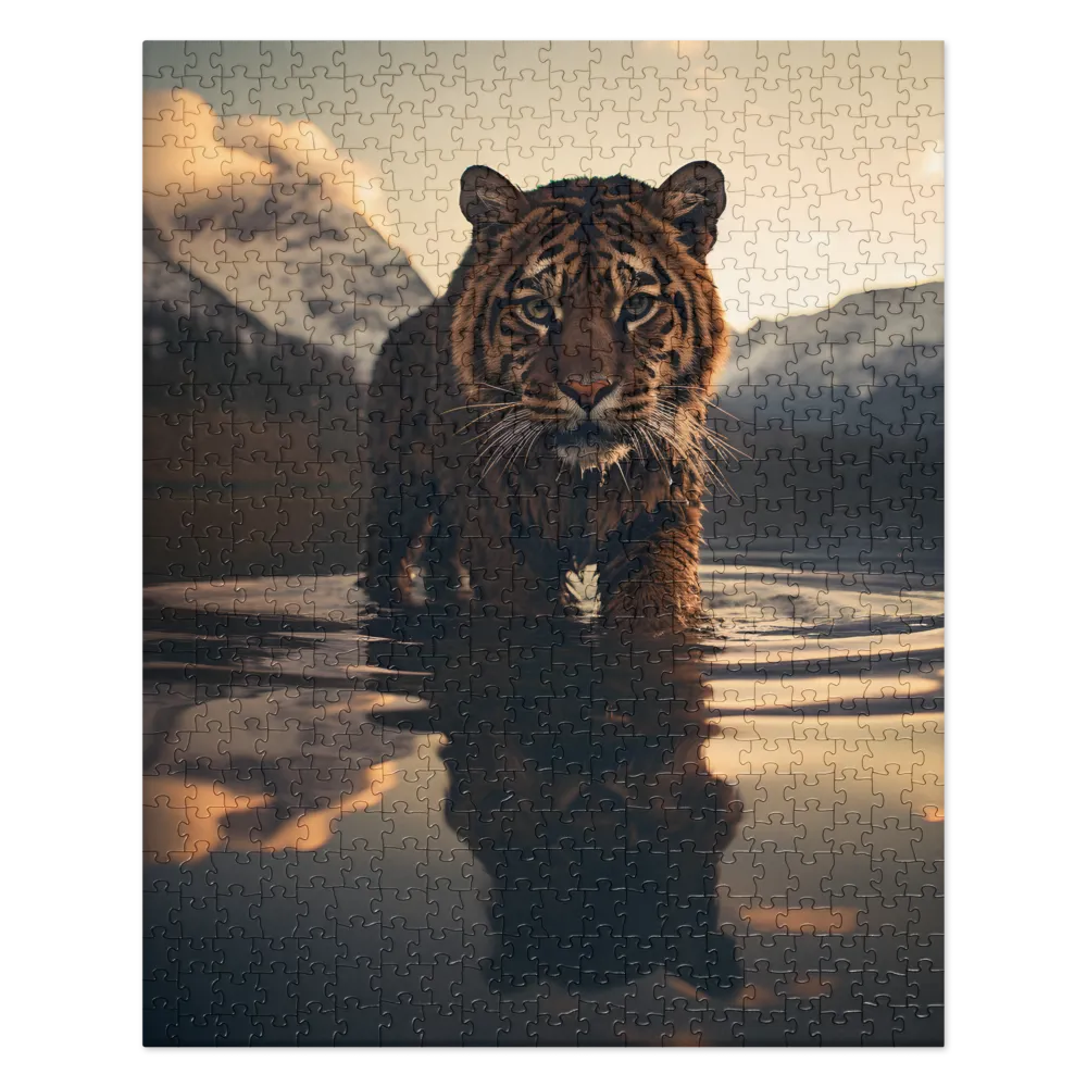 Majestic Reflection: The Tiger's Domain | Jigsaw Puzzle | 520 pieces