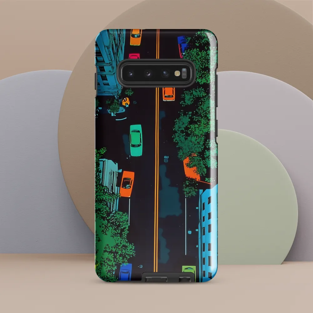 Urban Pulse: A Colorful Intersection | Phone Case |  S10 Plus | Tough Case | Glossy