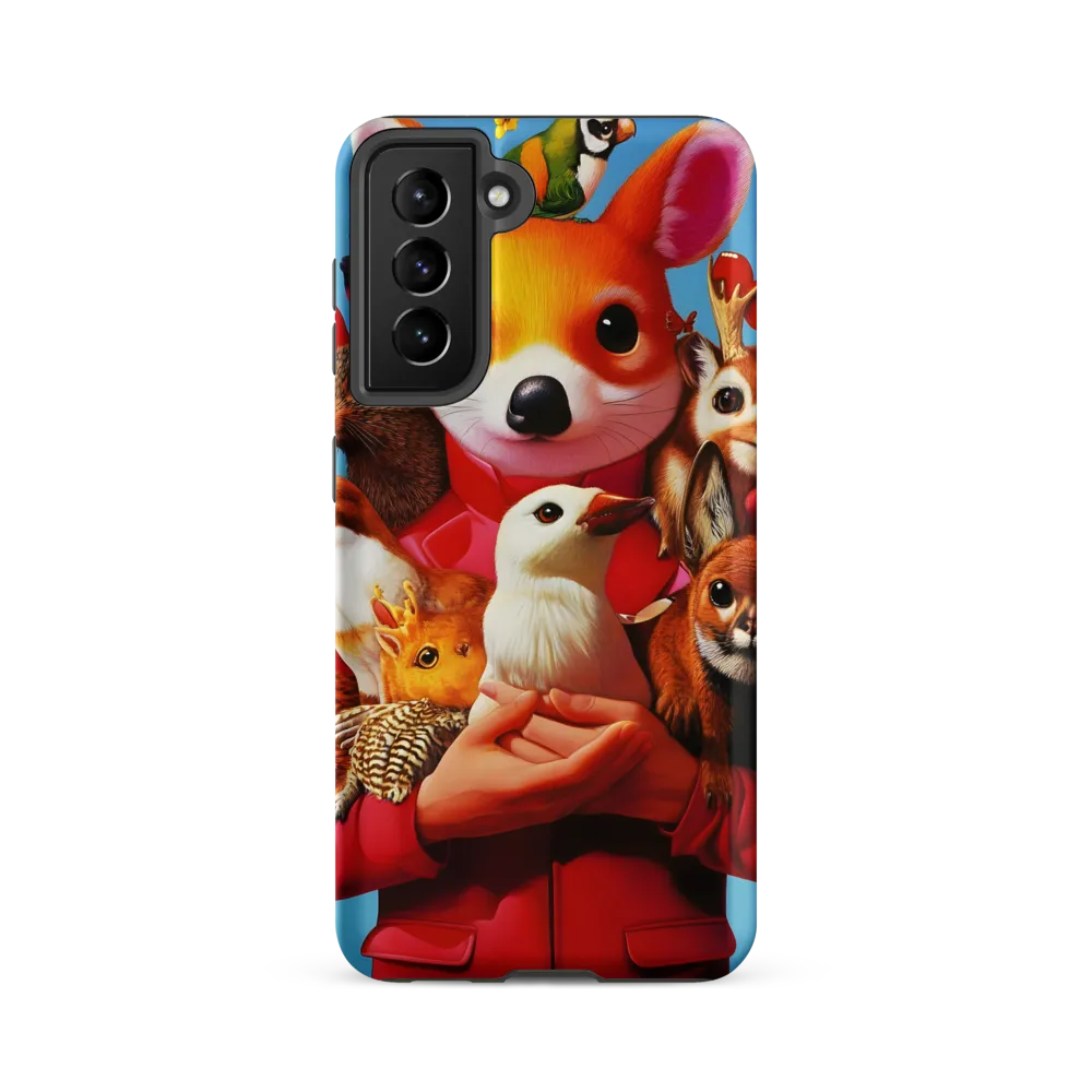 Harmony in Whimsy: A Modern Animal Ensemble | Phone Case |  S21 FE | Tough Case | Matte