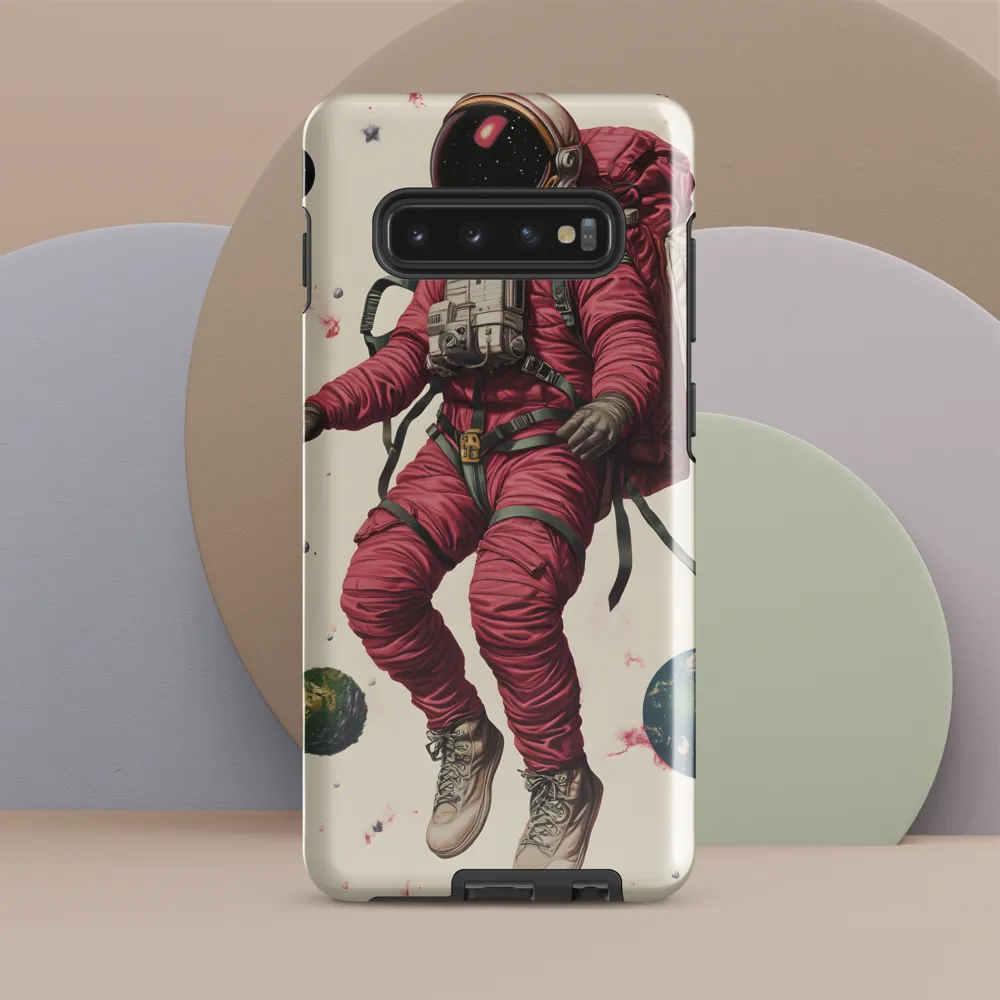 Cosmic Voyager: The Space Explorer | Phone Case |  S10 Plus | Tough Case | Glossy