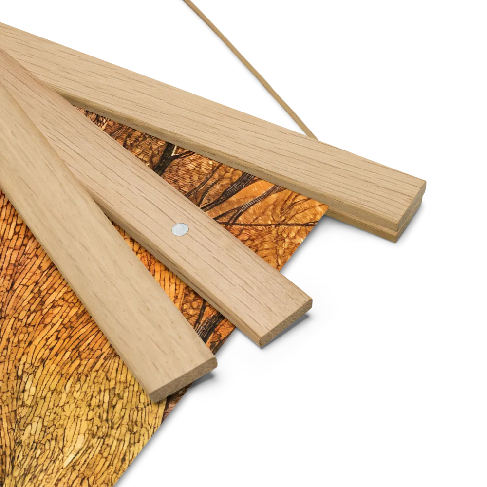 Embrace of Autumn | Poster With Oak Wood Hanger | 10″×10″