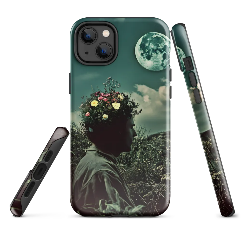Moonlit Blossom | Phone Case |  14 Plus | Tough Case | Glossy