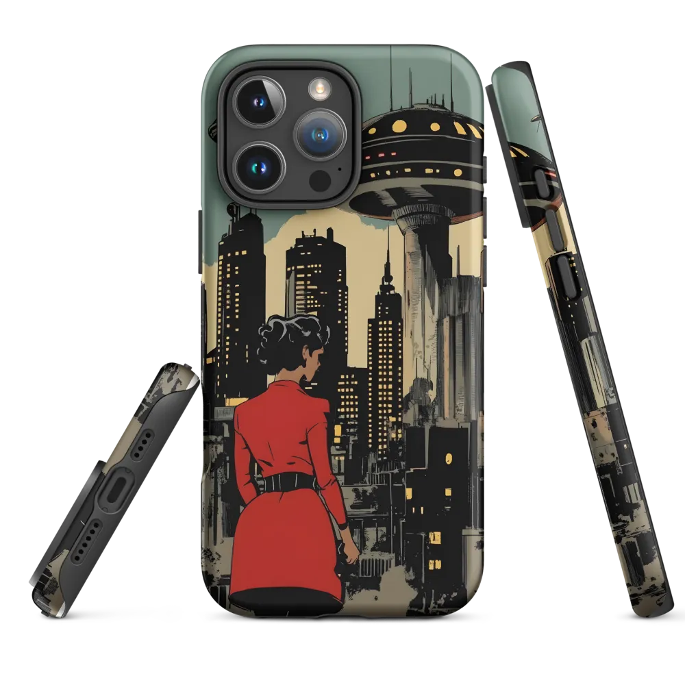 Envisioning Tomorrow: A Retro Futuristic Landscape | Phone Case |  16 Pro Max | Tough Case | Matte