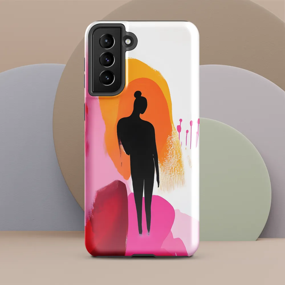 Silhouette in Colorful Abstraction