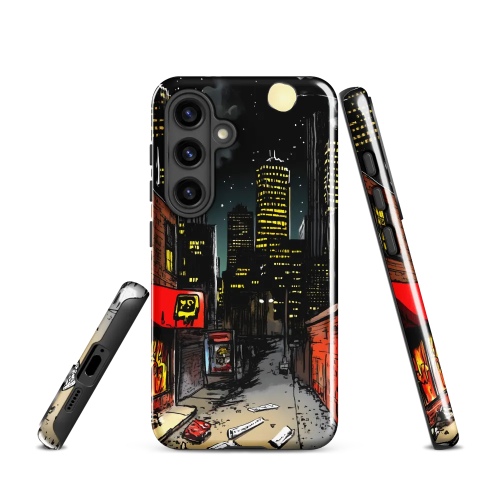 Nocturnal Cityscape: The Hidden Alley | Phone Case |  S24 | Tough Case | Glossy