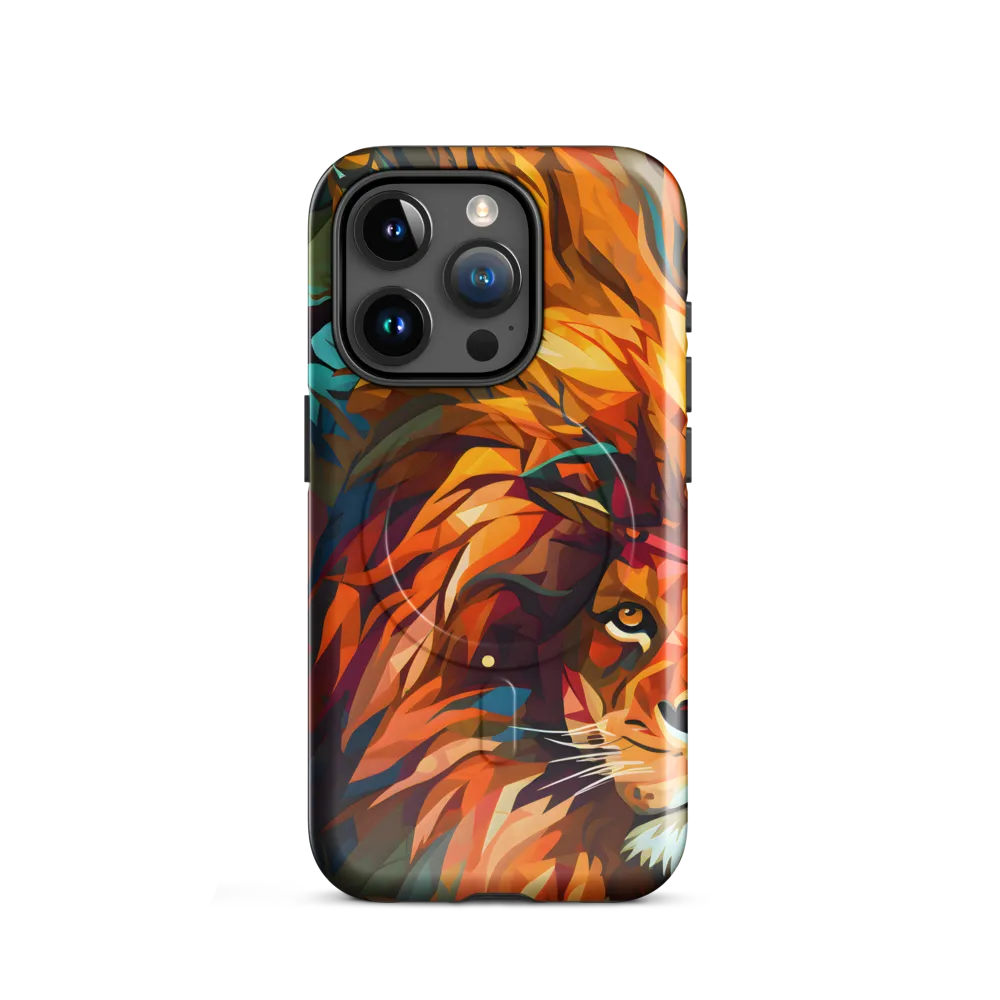 Majestic Gaze: The Polygonal Lion