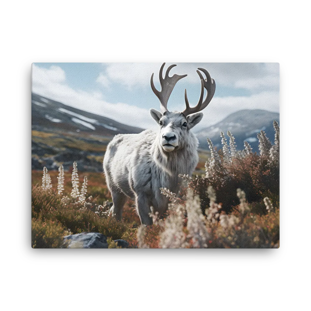 Majestic Harmony: The Reindeer in Nature | Thin Canvas | 18″×24″