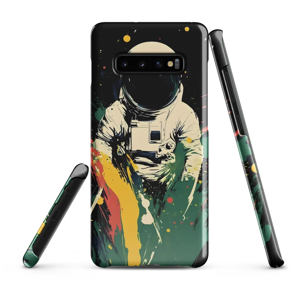 Cosmic Splash: The Astronaut's Journey | Phone Case |  S10 Plus | Snap Case | Glossy