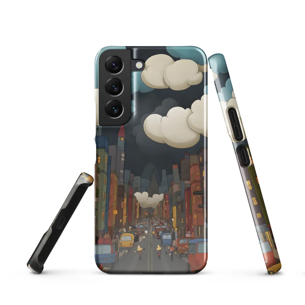 Urban Symphony: A City Awakens at Dusk | Phone Case |  S22 | Snap Case | Glossy