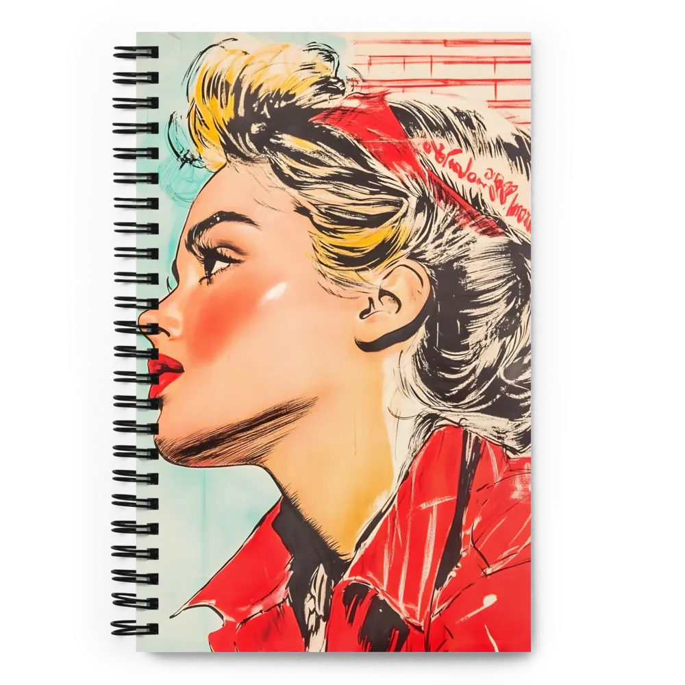 Empowered Elegance: A Pop Art Portrait | Spiral Notebook