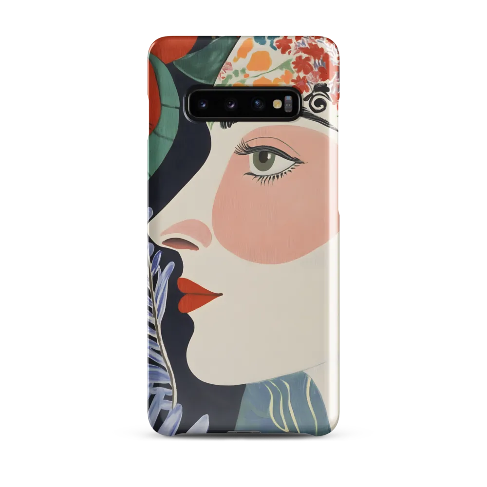 Floral Serenade: A Modern Portrait | Phone Case |  S10 Plus | Snap Case | Glossy