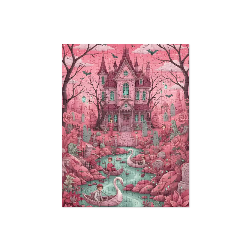 Pink Haunted Manor 
 Jigsaw Puzzle