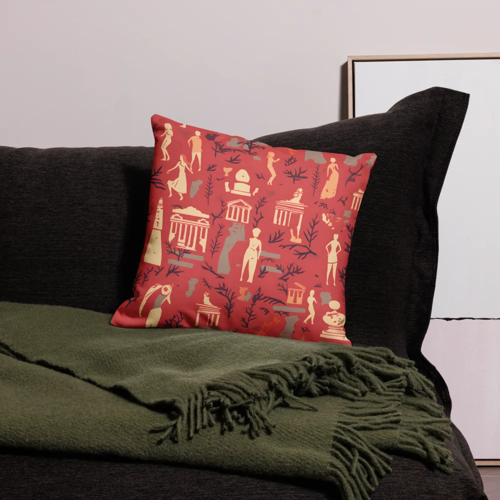 Harmony of Figures and Architecture | Pillow | 18″×18″