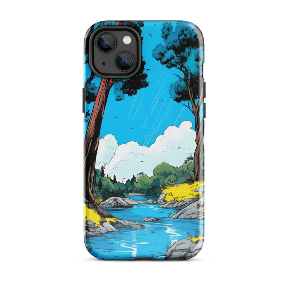 Tranquil River in a Comic Landscape
