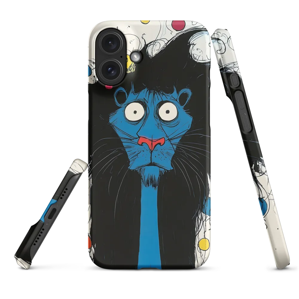 Whimsical Blue Lion