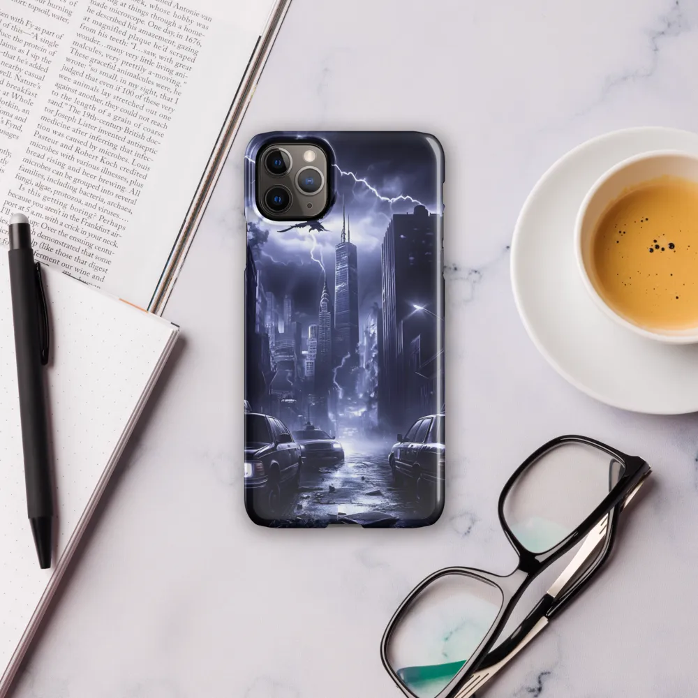 Stormy Cityscape: Shadows of the Night | Phone Case |  11 Pro Max | Snap Case | Glossy