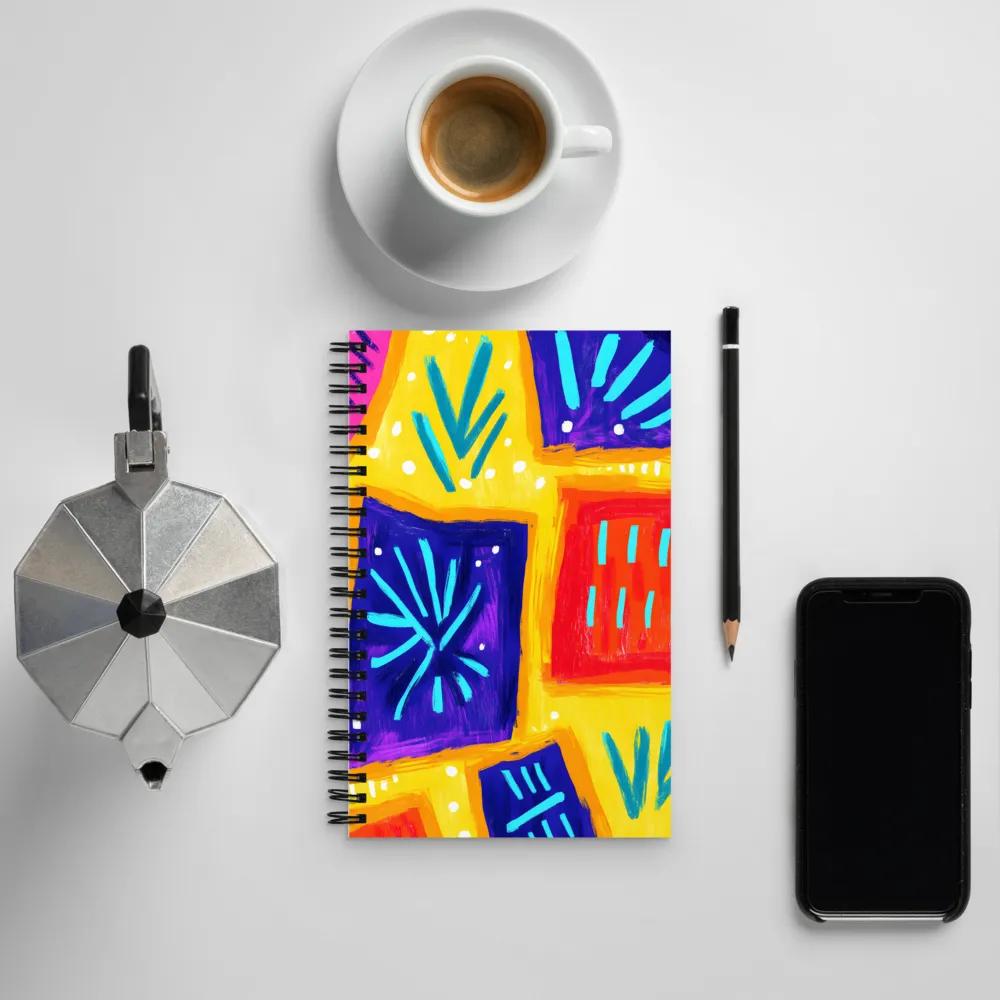 Vibrant Geometric Expressions | Spiral Notebook