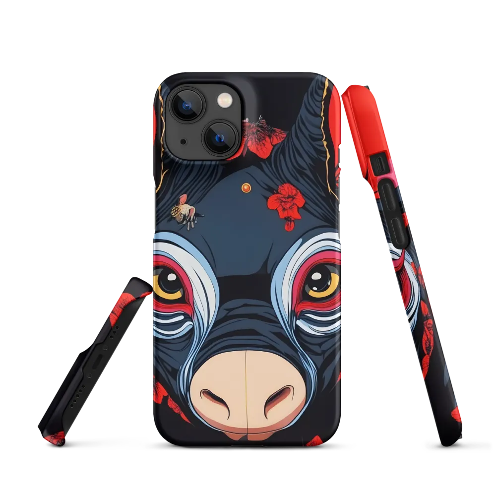 Mystical Bull with Floral Motifs