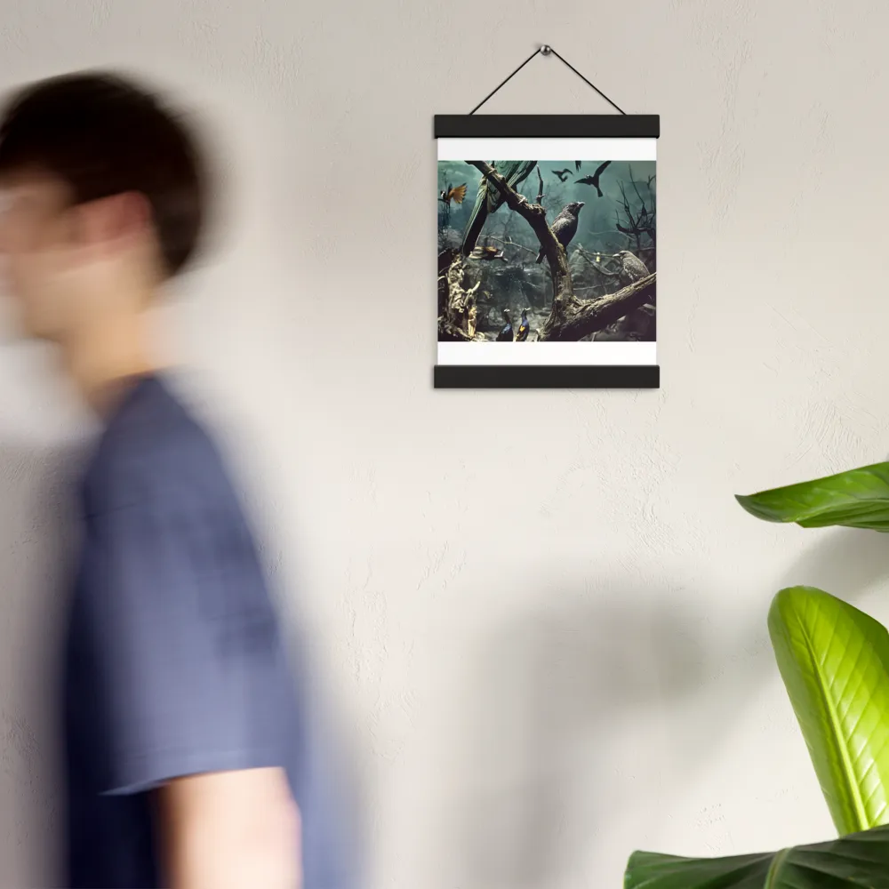 Whispers of the Avian Realm | Poster With Black Wood Hanger | 8″×10″