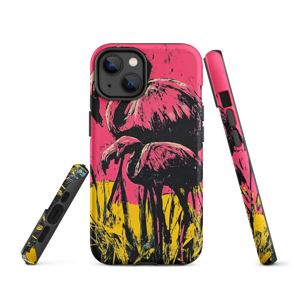 Flamingo Duet: A Pop Art Expression