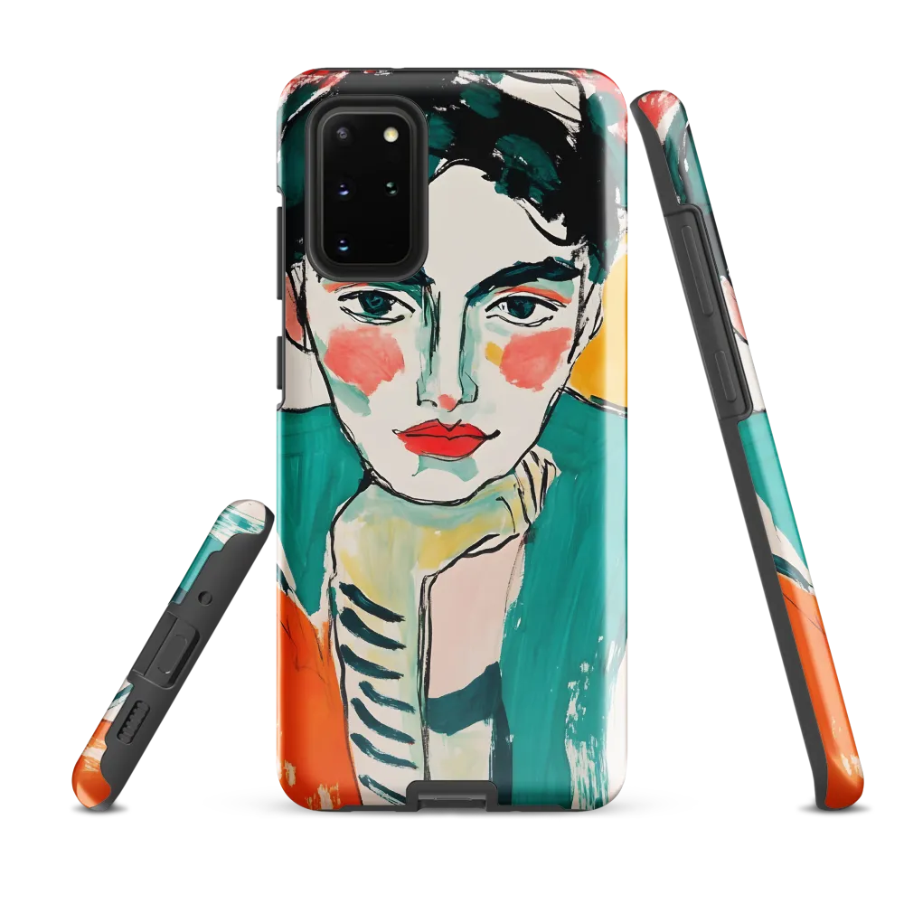 Contemplative Portrait in Bold Hues