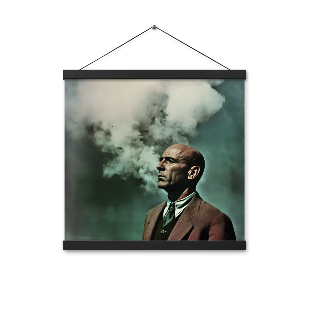 Clouded Thoughts | Poster With Black Wood Hanger | 16″×16″
