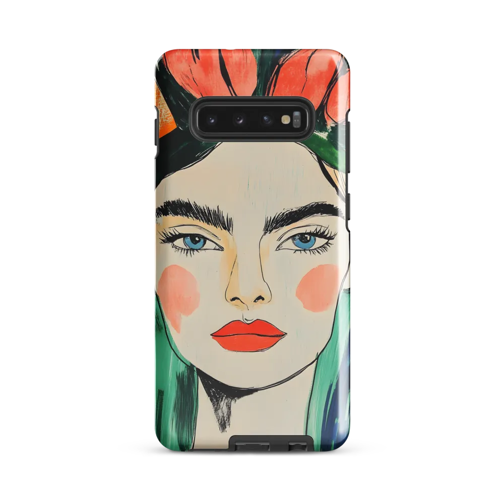 Radiant Bloom: A Serene Portrait | Phone Case |  S10 Plus | Tough Case | Glossy