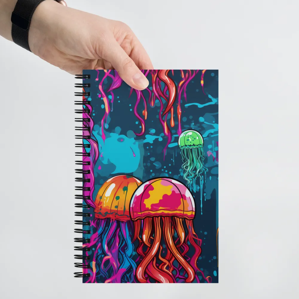 Underwater Symphony of Jellyfish | Spiral Notebook