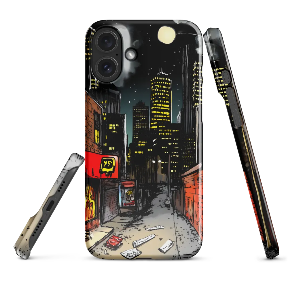 Nocturnal Cityscape: The Hidden Alley | Phone Case |  16 Plus | Snap Case | Glossy