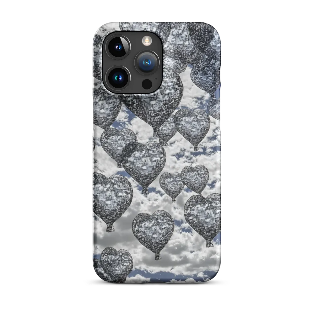 Stippled Hearts Over Cloudscape