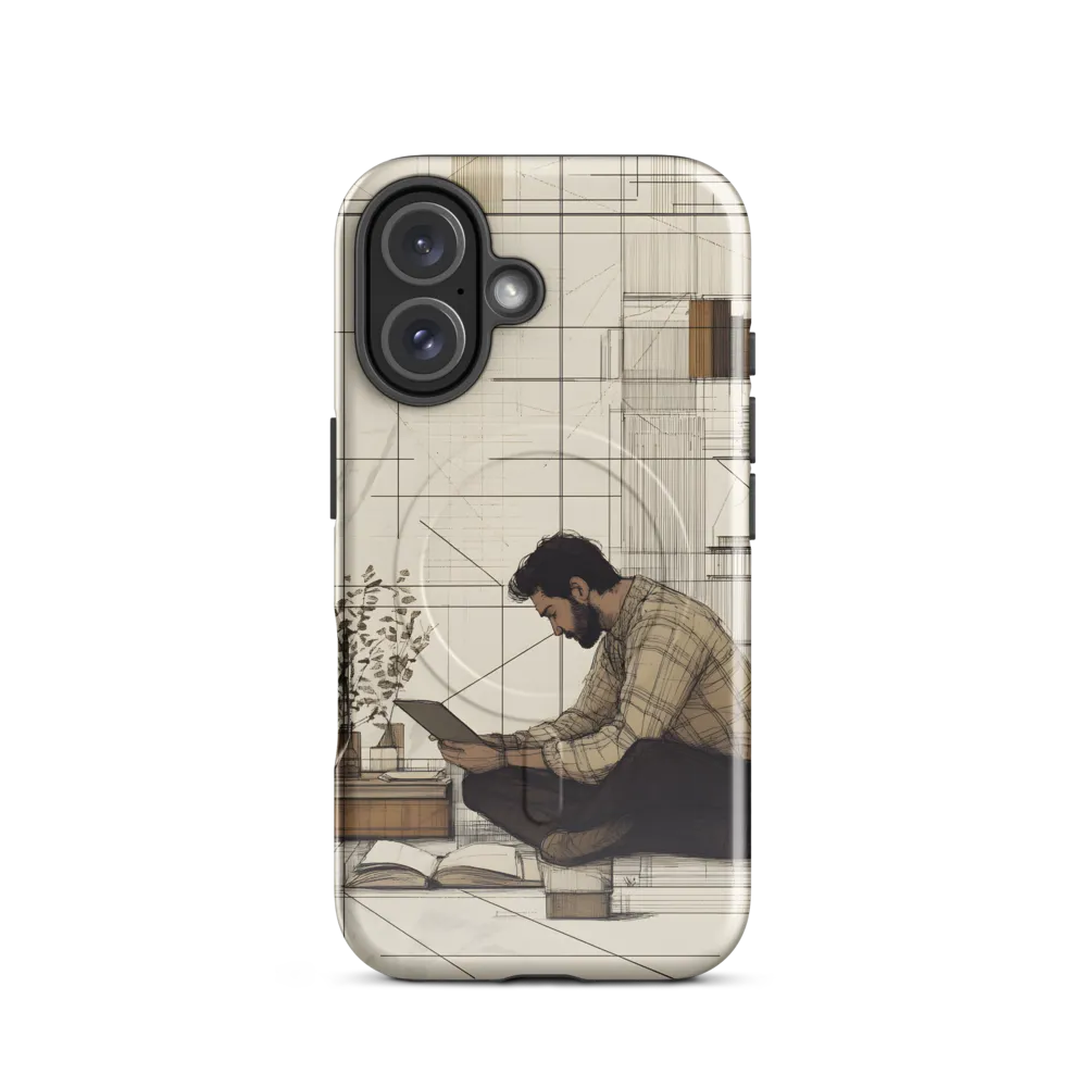 Quiet Reflections in Line | Phone Case |  16 | MagSafe® Tough Case | Glossy