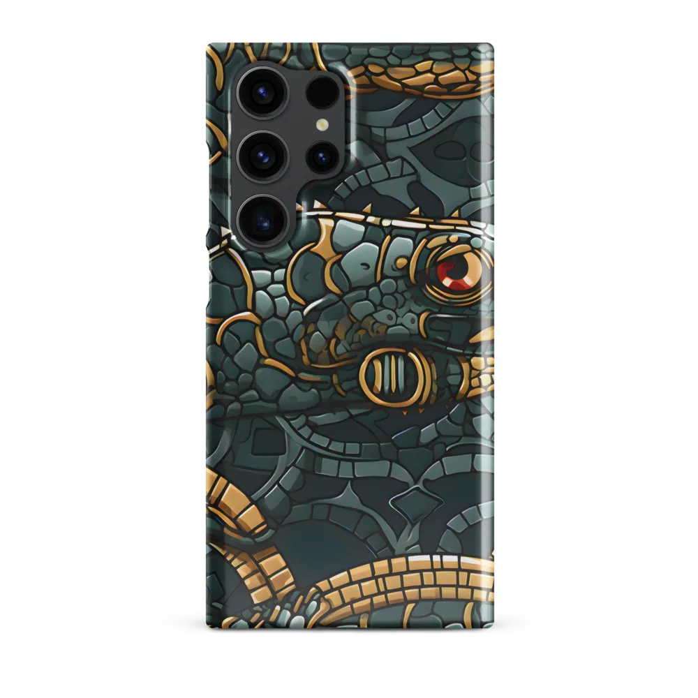 Reptilian Elegance: A Digital Art Nouveau Tapestry