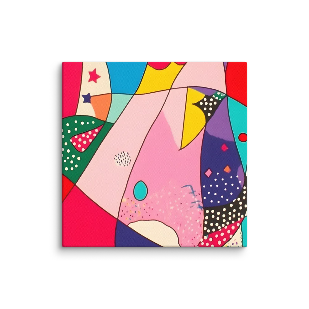 Playful Geometry in Color | Canvas | 16″×16″