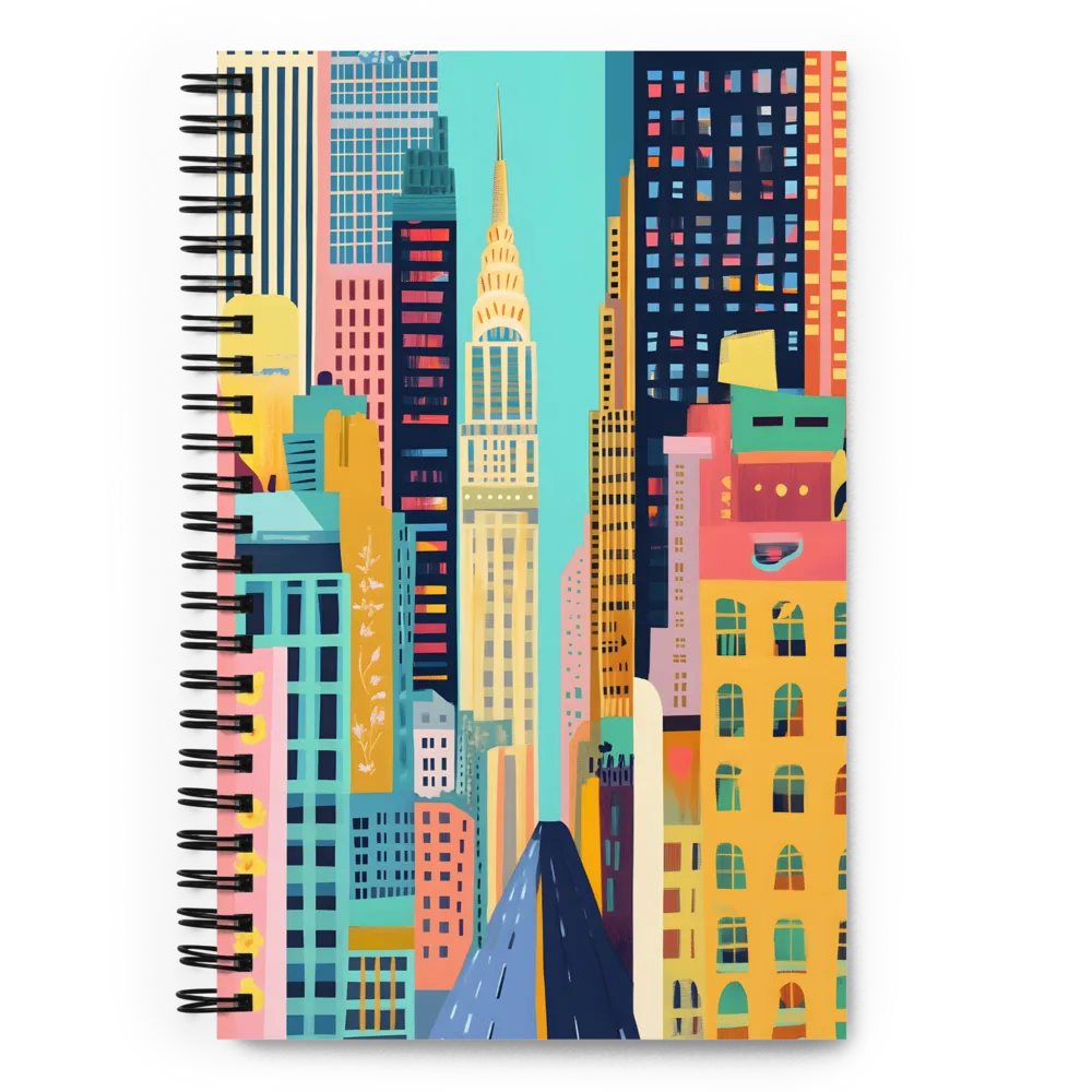 Vibrant Cityscape: A Modern Urban Journey | Spiral Notebook