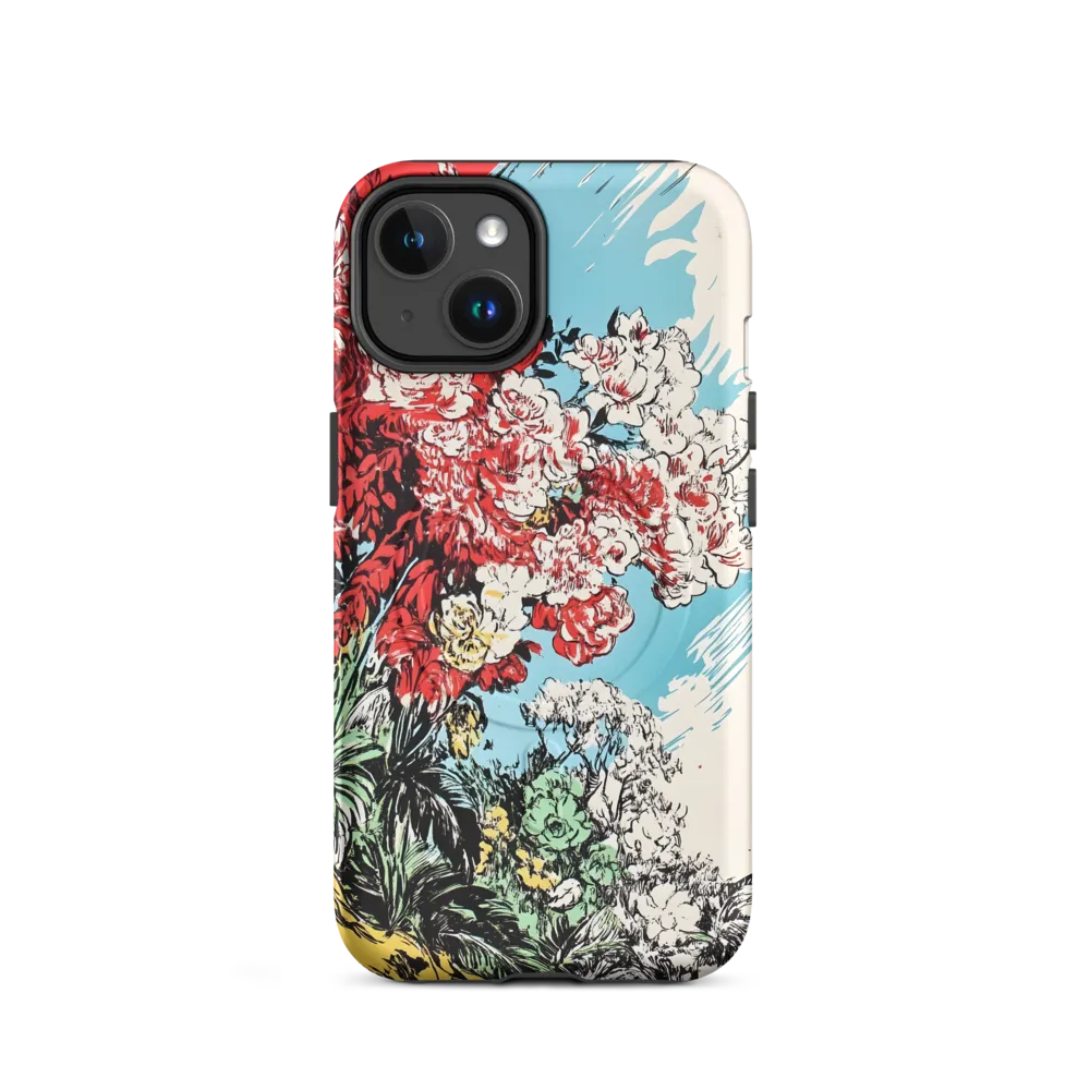 Floral Symphony in Bold Colors | Phone Case |  14 | MagSafe® Tough Case | Matte