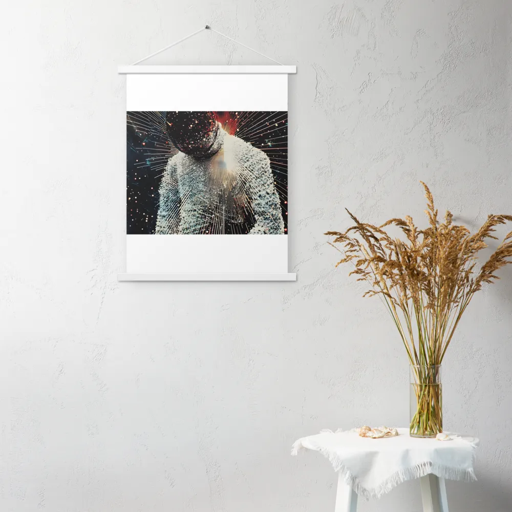 Ethereal Astronaut: A Journey Through the Cosmos | Poster With White Wood Hanger | 18″×24″