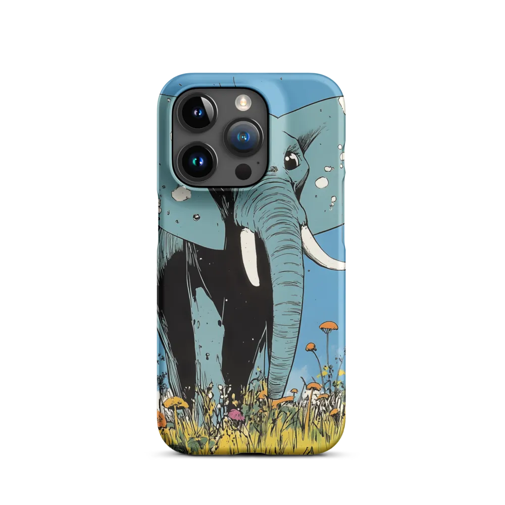 Whimsical Blue Elephant in Bloom