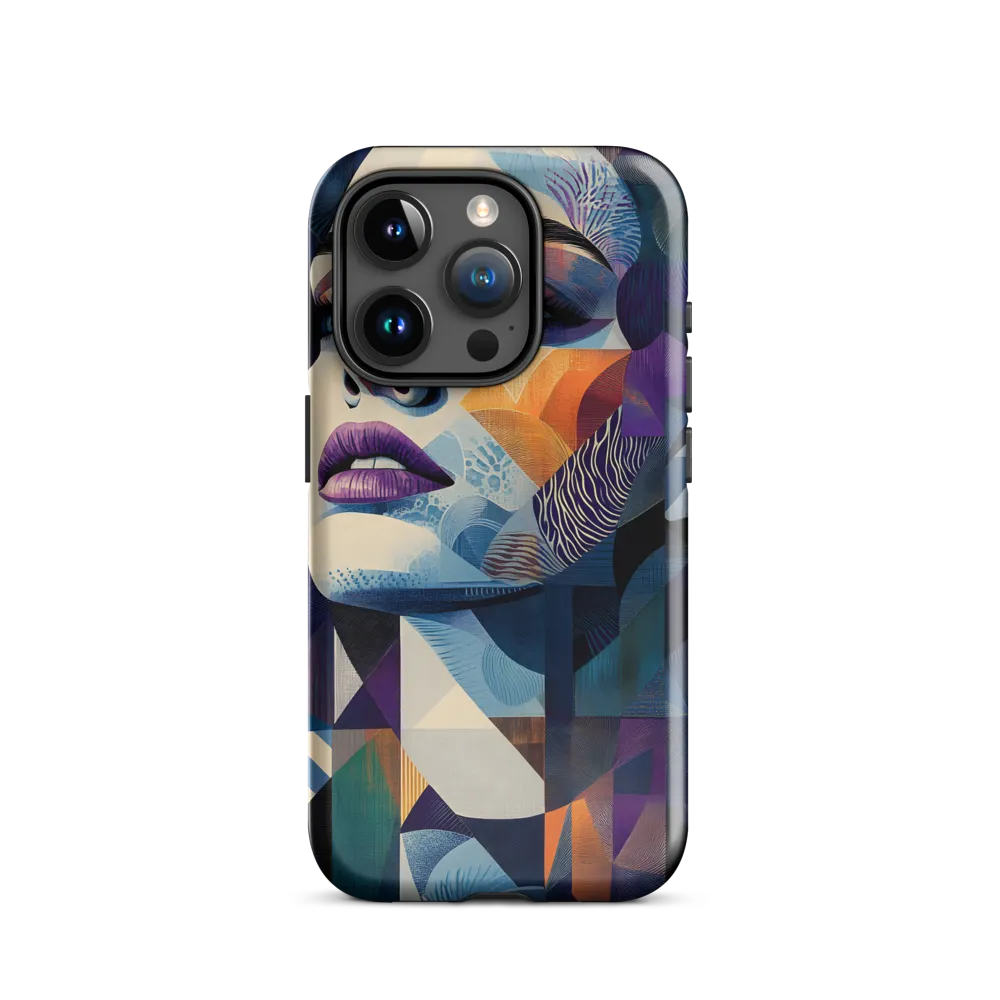 Fragmented Mystery: A Modern Portrait | Phone Case |  15 Pro | Tough Case | Glossy