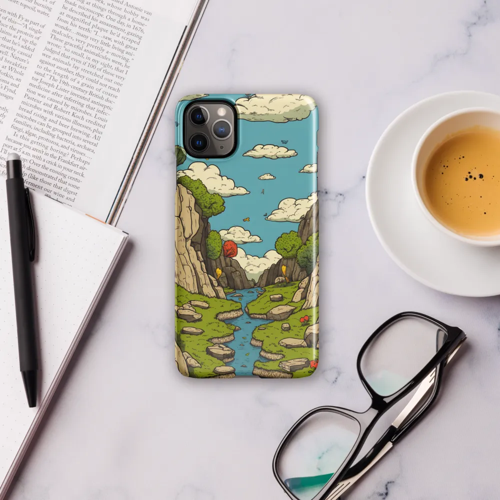 Whimsical Serenity: A Canyon Landscape | Phone Case |  11 Pro Max | Snap Case | Glossy