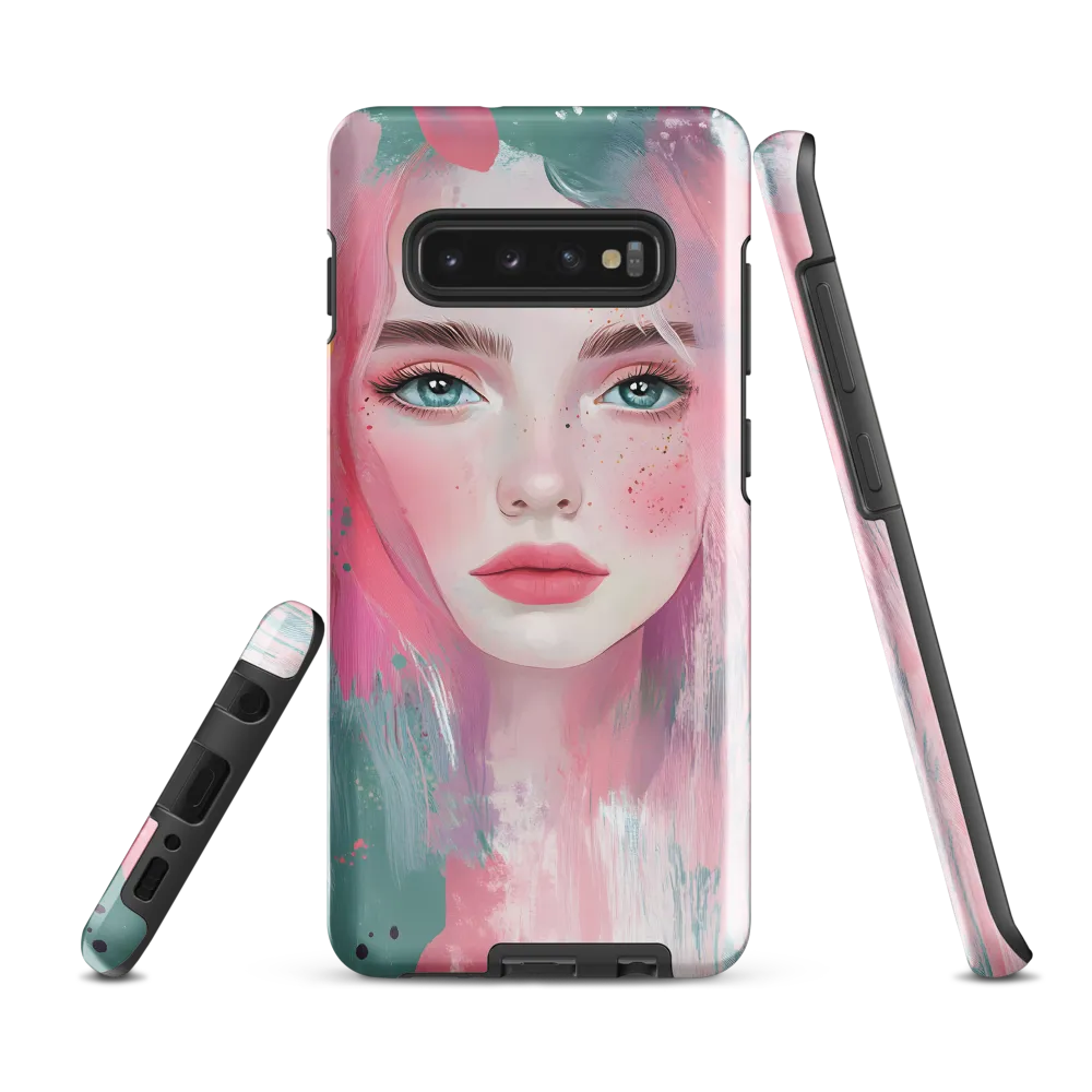 Dreamy Serenity: A Contemporary Portrait | Phone Case |  S10 Plus | Tough Case | Glossy